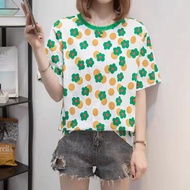 New!! เสื้อยืดแฟชั่นผู้หญิงเกาหลี ลายดอกไม้ น่ารัก ผ้าเนื้อดีนุ่ม