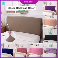 【hot sale】 ✸ C44 Elastic Bed Headboard Cover Knitting Solid Color Bed Head Cover Bedroom Decoration Covers Headboard Dustproof Cover