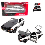 DSM 1:24 Metal Die-Cast Toyota Trueno AE86 (Initial D) White/Black Edition Car Model Collection C240