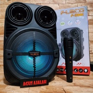 cod speaker bluetooth karaoke fleco 8.5inch super bass 💯%original /musik box fleco /salon aktip flec