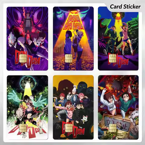 Anime D-DAN DA DAN Credit Card Skin Stickers For VISA Bank Bus Metro Access Card Protective Film Cov