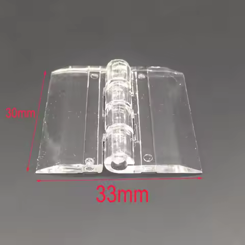 Wkooa 30x33 Acrylic Hinges Plastic Clear Acrylic Door Hinges Glass PMMA Pack 100