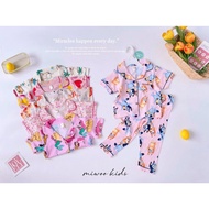 12mos-5Y Girl and boy Button down Polo Pajama set JLCLICKCART