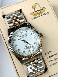 Grand Eagle Mens Watch Model 09 Watch Is Waterproof Gold Strap Classic Design Usa Brand Analog Model