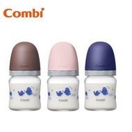 【Combi】真實含乳寬口玻璃奶瓶120ml_藍