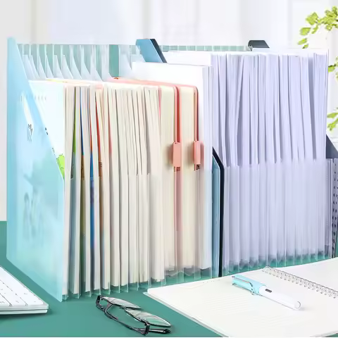 1 Pcs Desk File Folder Document Paper Organizer Storage Holder Multilayer Expanding Box School Offic