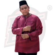 PLATINUM Plus Size Baju Melayu Teluk Belanga Baju Johor PM9205C21 Maroon Big Size Baju Melayu Tradit