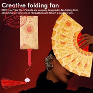 Folding Red Envelope 6 Card/8 Card/10 Card Golden Color Folding Fan Graduation Gift Fan Q0k5