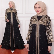 COD Gamis Abaya Turkey Abaya Gamis Arab Hitam Jersey Mix Ceruti