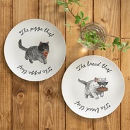 披薩小偷貓與麵包小偷貓 竹纖維餐盤 2入組