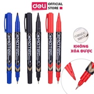 Mate deli U104 double-ended oil brush pen cannot be erased.