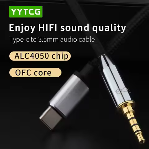 USB Type C To 3.5 mm TRRS 4 Pole Aux Cable For Phone Headphones Car HIFI Stereo Sound Audio Connecto