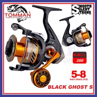 Tomman Black Ghost S Mesin Pancing Spinning | TCE Tackles Spinning Fishing Reel