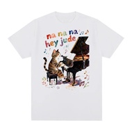 Hey Jude Cat Na Vintage T-shirt Lennon Cotton Lelaki T Shirt Tee Baru Tshirt Wanita Atasan
