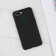 Casing Silikon TPU Matte untuk HP OPPO A7 A 7 OPPOA7 Black Case