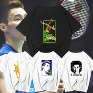 ✨local shipping LEE CHONG WEI Sukan Badminton Bola kebangsaan Casual Short Sleeve T Shirt Unisex 100