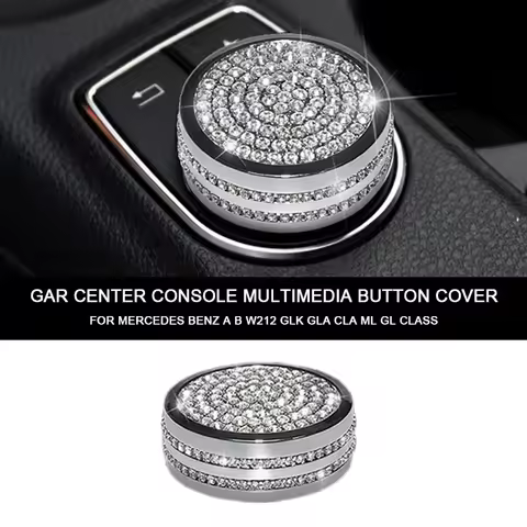 Crystal Shiny Diamond For Mercedes Benz A B W212 GLK GLA CLA ML GL Car Center Console Multimedia But