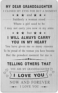 Yobent Granddaughter Card from Grandma Nana, Happy Granddaughter Birthday Gift, Personalized Grandda