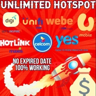 HOTSPOT untuk semua yang melanggan internet unlimited hotspot ikut Internet yang dilanggan