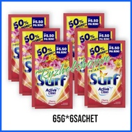 ❀ ◨ ◊ SURF DETERGENT POWDER 65G* 6SACHETS