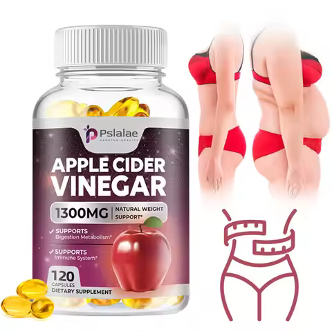 Apple Cider Vinegar Capsules - Detox, Fat Burning, Weight Management, Appetite Suppressant, Bloating