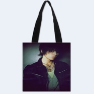 Custom Yamaa Tomohisa printing shoulder bag canvas tote bag shopping travel bags book handbag Two sides printed custom logo