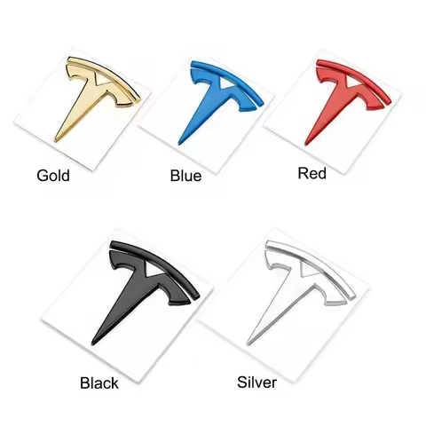 Metal Car Body Fender Side Badge Sticker for Tesla Model S X 3 Y Roadster Cybertruck Emblem Decal Ex