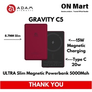 ADAM Elements Gravity C5 Magnetic Wireless Powerbank | 5000Mah | Ultra Slim | 1 Year Warranty