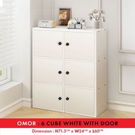 F&F : Omar Bookshelf /DIY Utility Shelf/rak buku/wood shelf/multipurpose cabinet/rak buku tingkat