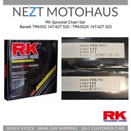 RK Sprocket Chain Set Benelli TRK502 14T/42T 525 / TRK502X 14T/42T 525 ( INSTALLATION AVAILABLE PENA