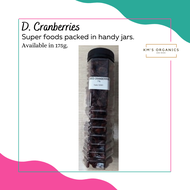 Dried Cranberries in Healthy Kutkutin Jar