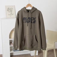 [High Street Retro] 59 Knife Exported to North American Washed Distressed Fleece-Fleece Hooded Pullo