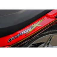 Black CROM Crypton X REMOVABLE STICKER Decal for red Exciter 135 - super glossy stamp