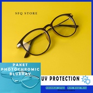 Minus Plus Cylinder Progressive Lens Glasses Frame 913-Ind Free Box + Wipe + Lens Cleaner Anti-Radia