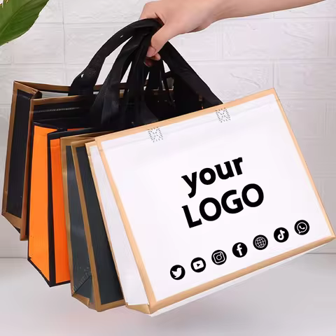 20 pack environmentally friendly waterproof non-woven handbags shopping mall clothing store gift bag