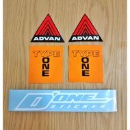 (1 pcs) ADVAN TYPE ONE HONDA STICKER EF9 EG9 EK EK9 CIVIC FERIO ES &amp;FD CITY  VTEC JAZZ FIT MUGEN SPOON EG6 proton wira