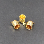 Straight Copper Brass Light Bulb Screw Base Mini Size Lamp Holder for E10 Small Bulb Light