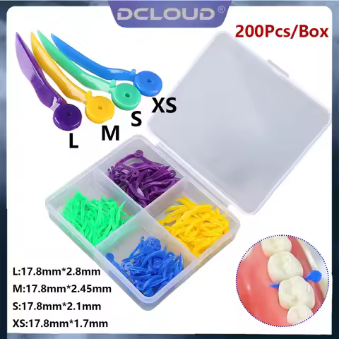 4Sizes Disposable Dental Tooth Gap Wedges with End Circular Holes Plastic interdental Wedge Dental M