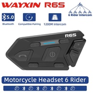 6 Penunggang Helmet Headset Motosikal Bluetooth Interkom Komunikasi Wayarles Gps Interfon Kalis Air 