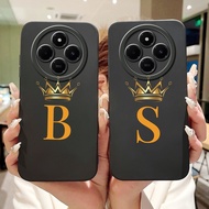 Casing Poco C75 Case Aesthetic 26 Letters Fashion Flower Shockproof Silicone Cover Xiaomi Poco C75 P