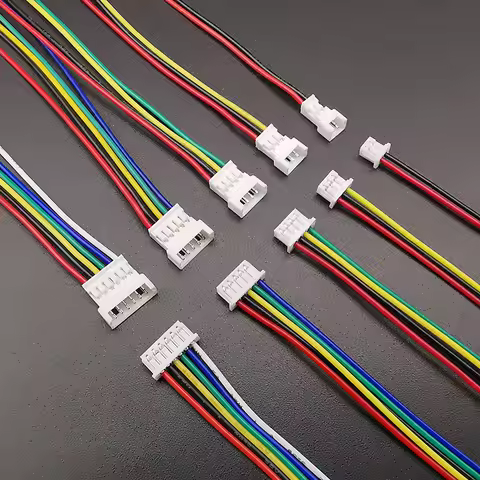 10Pairs Mini JST 1.25mm Connector Pitch 1.25mm Male Plug Female Jack Socket 2P/3/4/5/6 Pin Connector