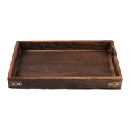 Wooden Vintage Style Wood Tray Wood Jewelry Tray Rectangular Solid Wood Tray