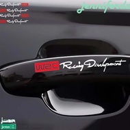 JENNIFERDZ Car Door Handle Decal Waterproof Vinyl Stickers Car Styling Trim Decals WRC World Racing