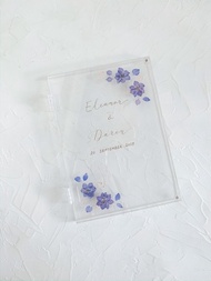 透明結婚證書套 壓花真金保存盒
