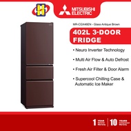 Mitsubishi Refrigerator Inverter Auto Ice Maker 3-Door Fridge (402L) MR-CGX46EN-GBK/MR-CGX46EN-GBR/MR-CGX46EN-GWH