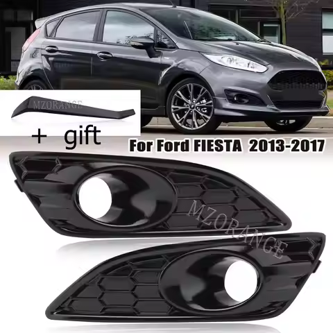 For Ford Fiesta MK7 JA8 2013 2014 2015 2016 2017 Car Fog Light Cover Headlight Frame Fog Lights Gril