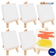 HS Mini Blank Painting Canvas with Easel Set - Kids Craft Drawing Decoration Board - Table Display T