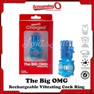 ​The Screaming O The Big OMG Rechargeable Vibrating Cock Ring in Blue