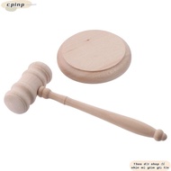 CPINCP Gavel, Wooden Handcrafted Wooden Gavel Gavel and Block Set, Auction Judge Hammer and Gravel J