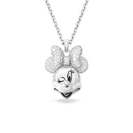 SWAROVSKI Disney Minnie Mouse pendant, White, Rhodium Finished